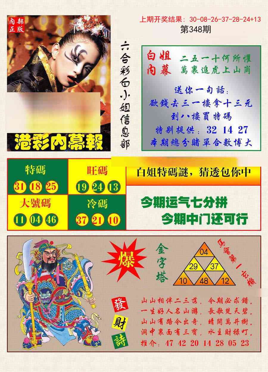 348期港彩内幕报[图]